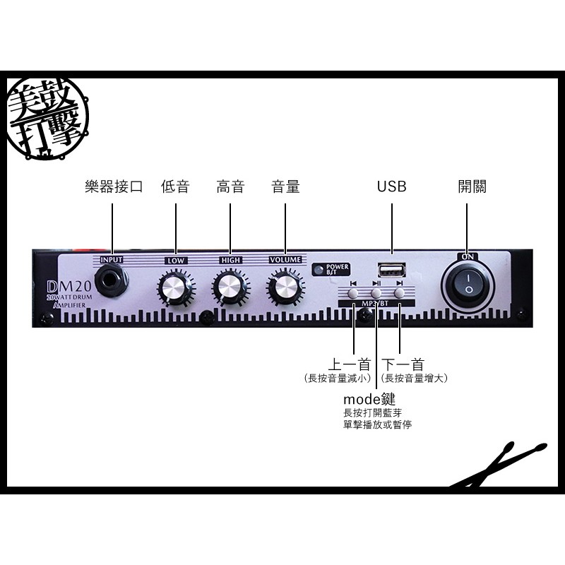 Coolmusic DM20 藍芽電子鼓監聽音箱 (DM20) 【美鼓打擊】