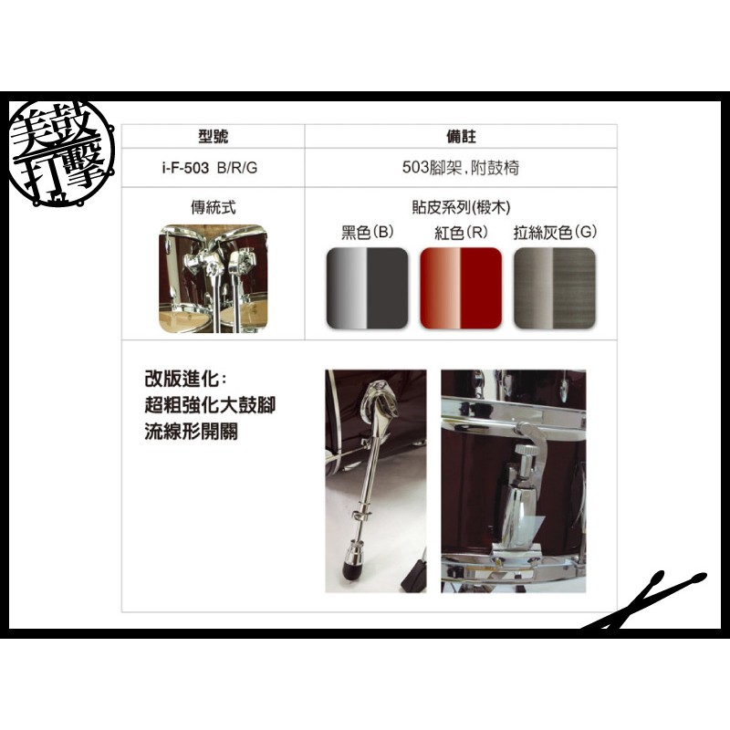 iSBN 503系列 酒紅色 爵士鼓組 (i-F-503R) by www.bdrum.com.tw iSBN 503系列 酒紅色 爵士鼓組 (i-F-503R) 【美鼓打擊】